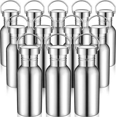 12 Pcs 17oz Stainless Steel Sports Water Bottles for Gym Hiking Cycling - Image 1 of 4