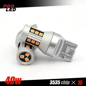 NEW DESIGN 7443 7440 Amber Yellow Front Turn Signal Blinker LED Lights Bulb - Bild 1 von 7