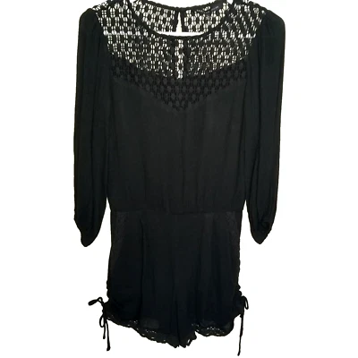 Бесконечная роза Детский комбинезон маленький новый с Ярлыками черный длинным рукавом с подкладкой с кружевом  - Изображение 1 из 4