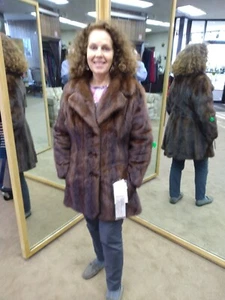 CLEARANCE! Natural Mahogany Letout 31" Mink Fur Stroller - size 6/8 - Picture 1 of 5