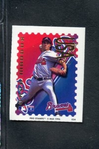 1996 Major League Baseball Pro Stamps - #24 - Greg Maddux - Atlanta Braves