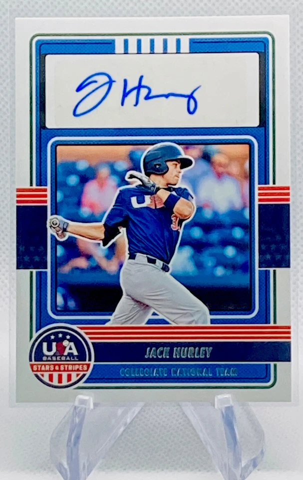 2023 USA Stars & Stripes Jack Hurley Collegiate Team Auto w/ Blue Ink #CNTS-JH - Image 1 of 3