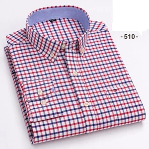 Mens Oxford Shirts Formal Business Long Sleeves Cotton Casual Dress Shirts Tops - Picture 1 of 20