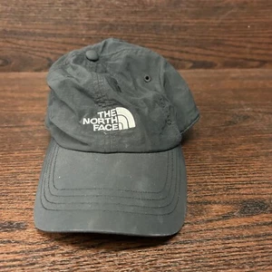 North Face Hat Cap Snap Back Black White Outdoors Hiking Faded Twill Dad Adult - Picture 1 of 11
