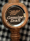 Vintage Miller Genuine Draft 3-Sided Wood Brass Beer Tap Handle,