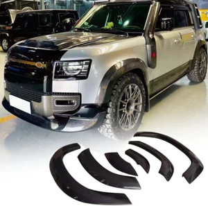 For Land Rover Defender 110 L663 REAL CARBON Fender Flares Wheel Arch Mudguards  - Picture 1 of 15