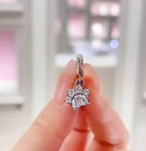 Authentic PANDORA Moments Charm Sparkling Pet Paw Print Dangle #792247C01 - Picture 1 of 3
