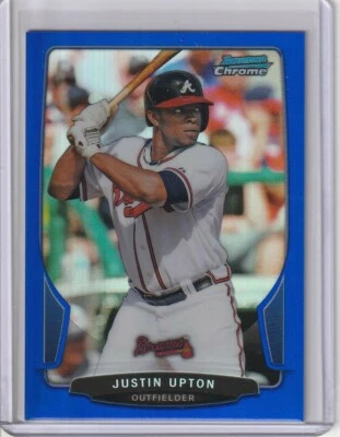 Justin Upton 2013 Bowman Chrome Blue Refractor 189/250 Atlanta Braves - Image 1 of 2