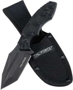Tac Force BSW Fixed Knife 3.5" 3Cr13MoV Steel Blade Black Sculpted Nylon Handle - Picture 1 of 2