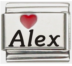 Alex Laser Name Italian Charm Link - Bild 1 von 7
