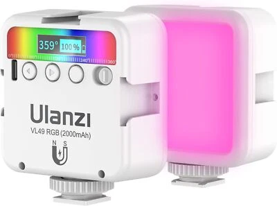 ULANZI VL49 RGB Video Lights LED Camera Light 360° Full Color Photography Lamp - Image 1 of 4