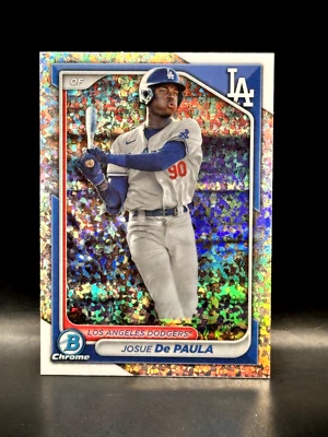 Josue De Paula 2024 Bowman Chrome Mini Diamond Refractor BCP-12 Dodgers Prospect - Image 1 of 2