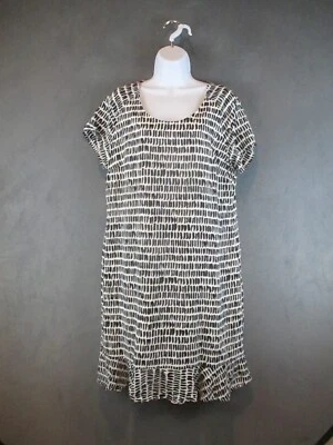 Garnet Hill платье женщин 12 белый черный Shift платье 100% шелк с подкладкой вечеринки Summer - Изображение 1 из 4