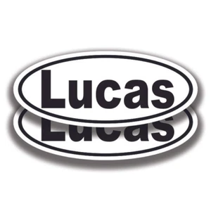 LUCAS NAME DECALs 2 Stickers Bogo Car Truck Bumper Window - Picture 1 of 1