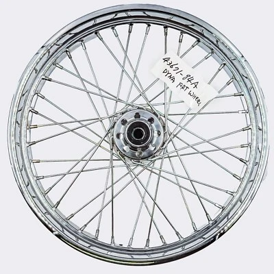 [43671-84A] Conjunto de rueda delantera cromada 21 x 2,15 40 radios con cordones - 0203-0411 Foto 1 de 4