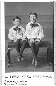 TWO BOYS WITH BOWTIES,ROCHESTER,NY,1922.VTG 5.5" x 3.5" PHOTO*X1/1 - Picture 1 of 2
