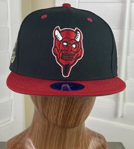 Ebbets Field Flanell Mexiko Diablos EFF DNA schwarz/rot eng anliegende Mütze Größe 7 1/4 neu mit Etikett - Bild 1 von 6