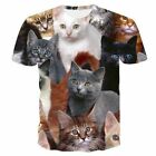 Fasion Women Men Casual T-Shirt 3D Print New Cool Cat Shirt Short Sleeve Tee Top