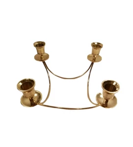 Brass 4 Arm Candelabra Candlestick Holder Centerpiece - Picture 1 of 5