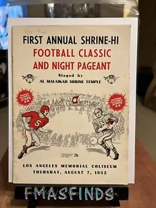 N1 1952 California CA High School programa de juego de estrellas de fútbol americano primer año - Imagen 1 de 8