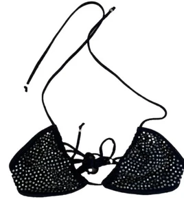Stella McCartney for H&M Bikini Top Black Crystals M Used - Picture 1 of 4