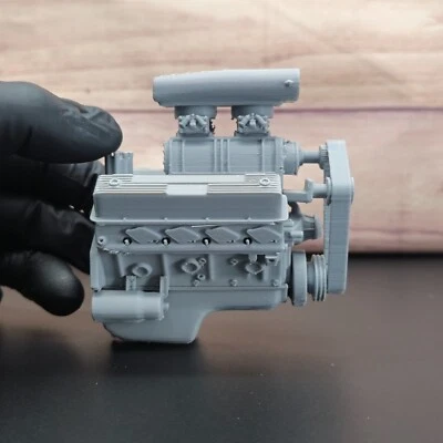 Chevrolet Big Block 454 Supercharger - 1:10 Scale - Engine Model Diecast 3D Car - Image 1 of 4