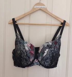 City Chic Size 14F Boudoir Underwire Bra Floral Plus Size - Picture 1 of 5