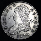 1820 Capped Bust Silver Half Dollar Au/Unc Details Super Tough Date E243 Reaz