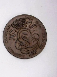 1833 Belgium 5 Centimes - VF - Picture 1 of 2