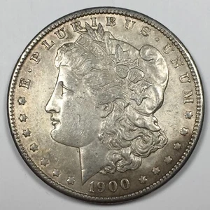 1900 Morgan 90% Silver Dollar - About Uncirculated (AU) KM#110 - 6201 - Picture 1 of 9