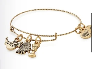 Alex and Ani Game Of Thrones House Lannister  Gold Charm Bangle Bracelet NWT - Picture 1 of 7