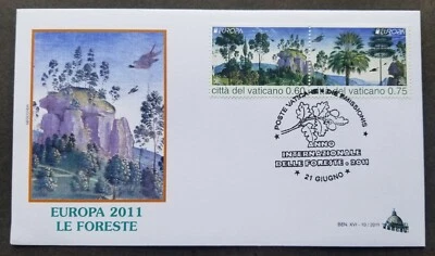 *FREE SHIP Vatican Europa CEPT Forests 2011 Park Tree Mountain Plant (FDC) - Image 1 of 4