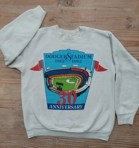 🔥RARE🔥Dodger Stadium 30th Anniversary Sweater Large VTG Vintage 1962-1992 Cover