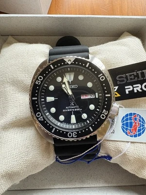 Reloj de buceo Seiko 'Hecho en Japón' Nuevo Prospex Turtle SRPE93 para hombre esfera negra Foto 1 de 4