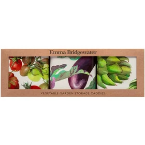 Emma Bridgewater Vegetable Garden Storage Caddies Metal Set of 3 Square 11x11cm - Picture 1 of 7