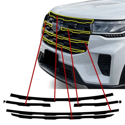 Fits Ford Explorer 2025-2026 Grille Chrome Delete Decal Blackout Vinyl Film - Image 1 of 4