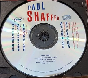 PAUL SHAFFER - When The Radio Is On 5-Mix Promo CD - Bild 1 von 1