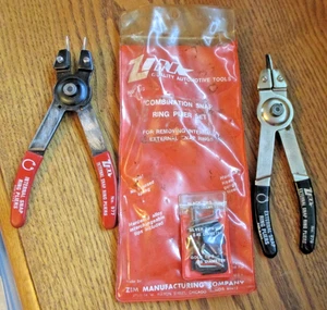 ZIM No 975 Combination Snap Ring Plier Set - Internal External Tips - Bild 1 von 5