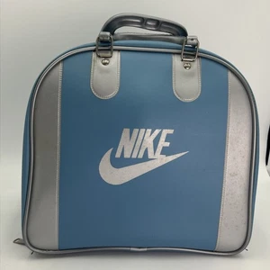 Vintage 1980’s 1990’s Nike Swoosh Bowling Ball Bag Sky Blue & Silver With Tag - Bild 1 von 16