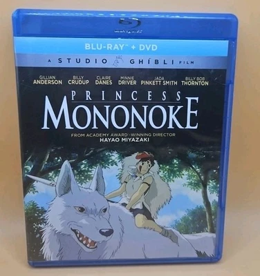 Princess Mononoke (Blu-ray Dvd) 1999 2 Discs Miyazaki Combo  - Image 1 of 3