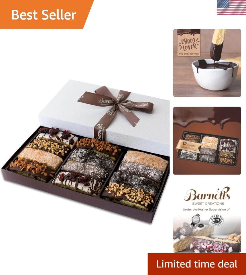 Handmade Kosher Chocolate Biscotti Gift Box - Perfect Sweet Treat for Loved Ones - Image 1 of 4