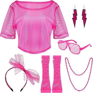 Kaisibum 80Er Jahre Outfit Damen Set, 90Er 80Er Jahre Accessoires Jahre Workout - Bild 1 von 7