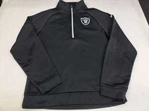 Nike NFL Team Apparel Raiders 1/4 Zip Long Sleeve Pullover Fleece Lined S #7131 - Picture 1 of 9