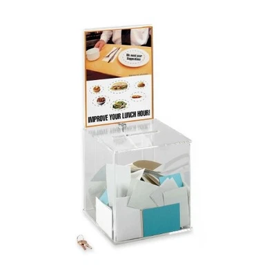 Caja Colección Safco - 21" Altura X 9.3" Ancho X 9.3" Profundidad - Acrílico - Transparente Foto 1 de 3