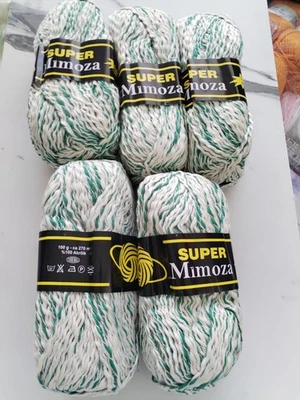Clearance Sale Bundle Super Mimoza Wool Yarn Knitting Crochet Yarn 5 Ballsx100g  - Image 1 of 3