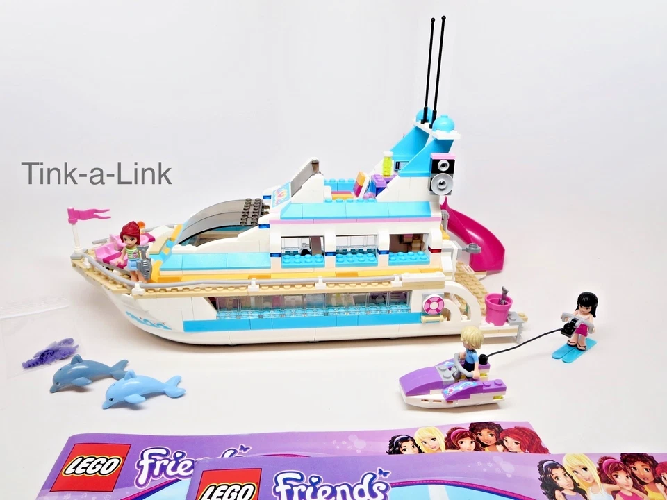 LEGO 41015 Dolphin Cruiser Yacht Friends Set Completo Seadoo Barco de Esquí Acuático Foto 1 de 4