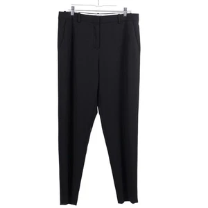 M.M. LAFLEUR The Mejia Pant Size 12 Black Washable Wool Twill Trouser Pockets - Picture 1 of 10