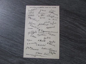 Swansea Town Football Club Original 1950's Pre Printed Signed Team Sheet - Picture 1 of 7