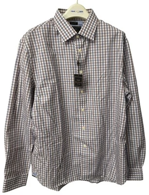 Jos A Bank Shirt Men's Large Blue Brown Plaid Long Sleeve Button Down NWT - Image 1 of 3