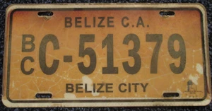BELIZE CITY, BELIZE Series 2015 Plexiglass License Plate C-51379 - Picture 1 of 3